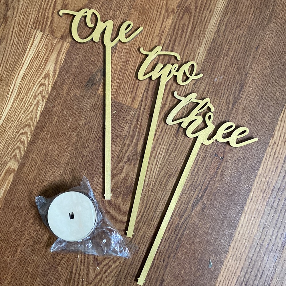 Gold Wooden Wedding Table Numbers